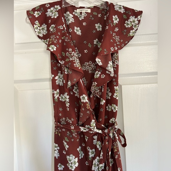 S high-low Max Studio floral wrap dress - Picture 3 of 5